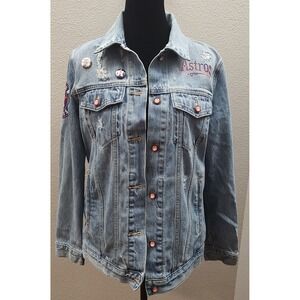 Jose Altuve Houston Astros Denim Jacket Baseball Jean Jacket MLB Original B7